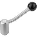 Kipp Adjustable Tension Levers in stainless, with int. thread, inch, 20° K0109.1A31